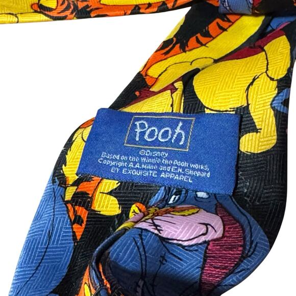 Vintage Disney WINNIE THE POOH Tigger Eeyore Piglet Men's Neck Tie Novelty - Picture 3 of 4